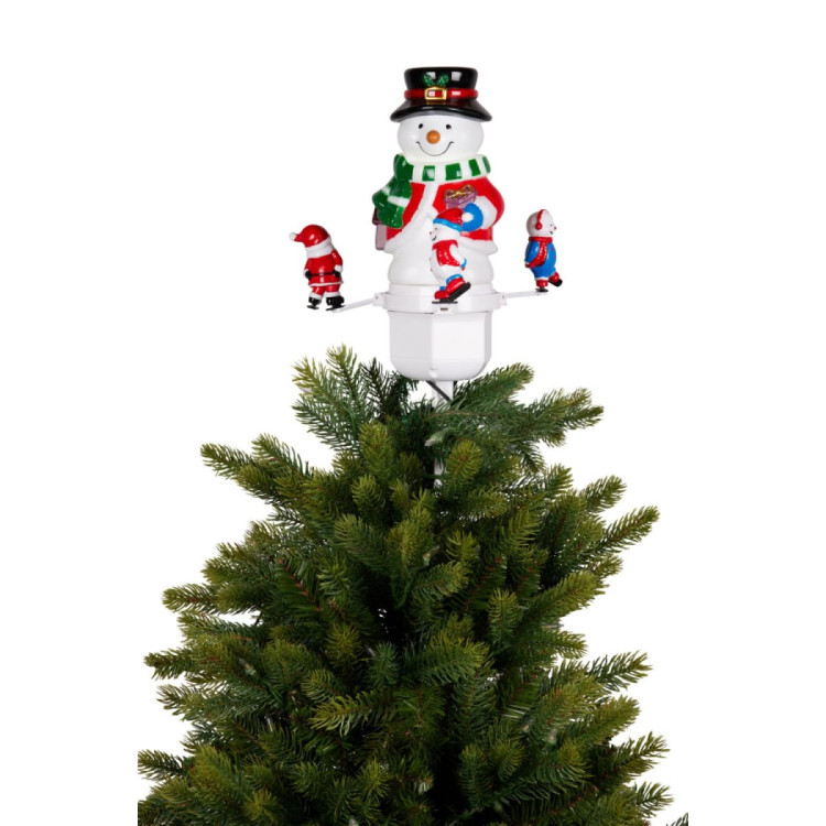 Christabelle Christmas Tree Topper Snowman w/ Projected Images Lights Snow & Music image 3