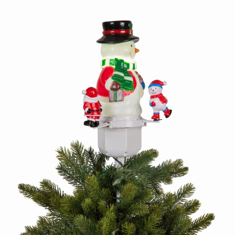 Christabelle Christmas Tree Topper Snowman w/ Projected Images Lights Snow & Music image 5