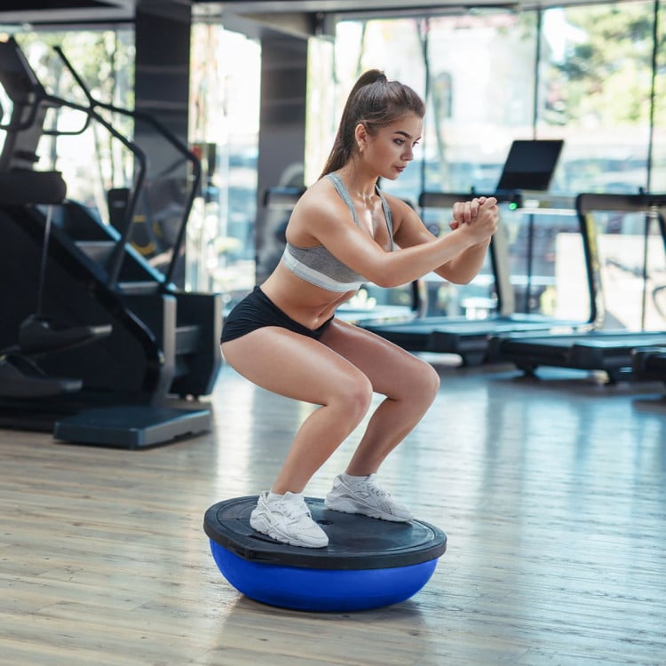 Powertrain Fitness Yoga Ball Home Gym Workout Balance Trainer Blue image 3