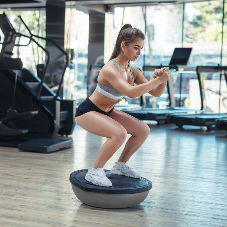 Powertrain Fitness Yoga Ball Home Gym Workout Balance Trainer Grey image 6