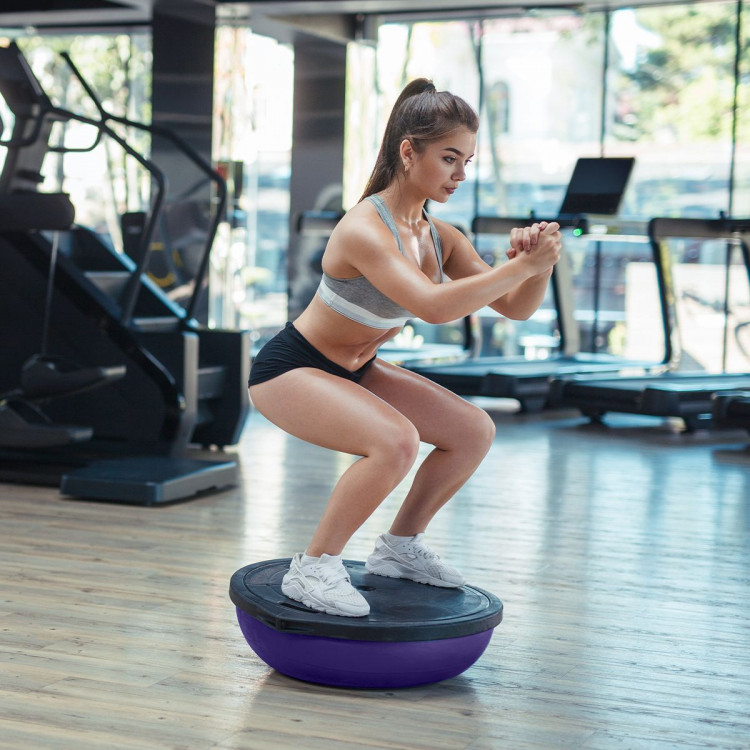 Powertrain Fitness Yoga Ball Home Gym Workout Balance Trainer Purple image 5