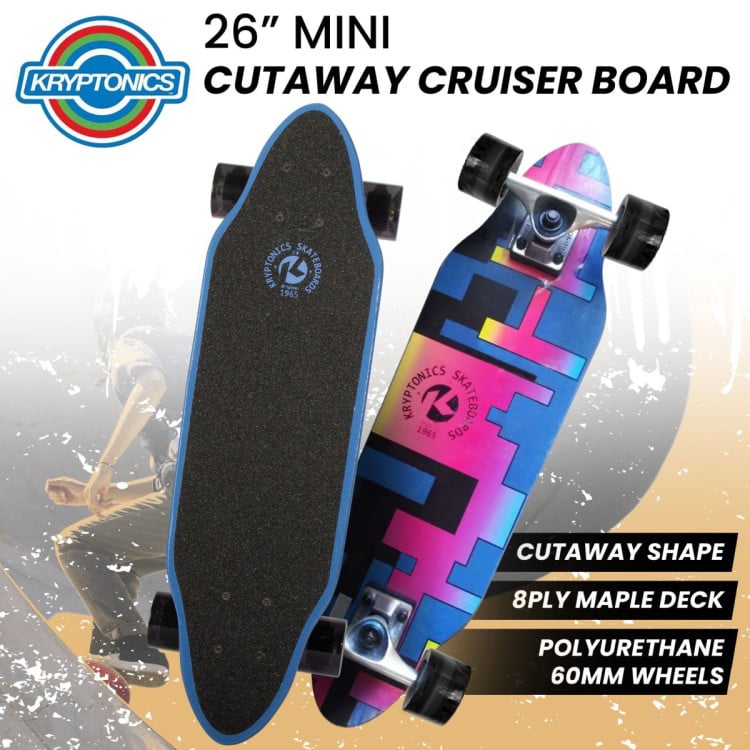 Kryptonics 26-inch Mini Cutaway Cruiser Board - 89 IS Fine image 10