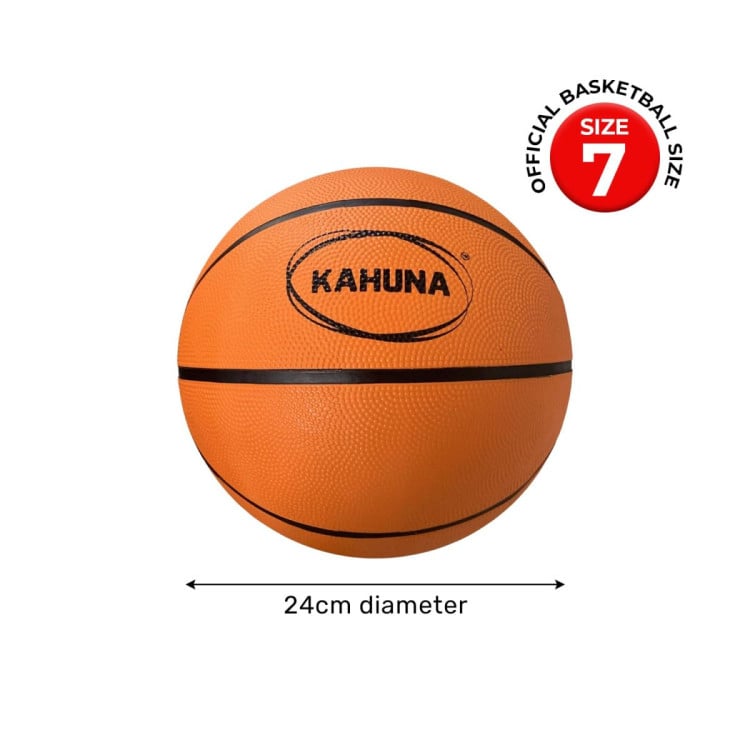 Kahuna Official Size 7 Standard Basketball - Rubberized High Grip Ball for Indoor Outdoor Training & Court Play image 3
