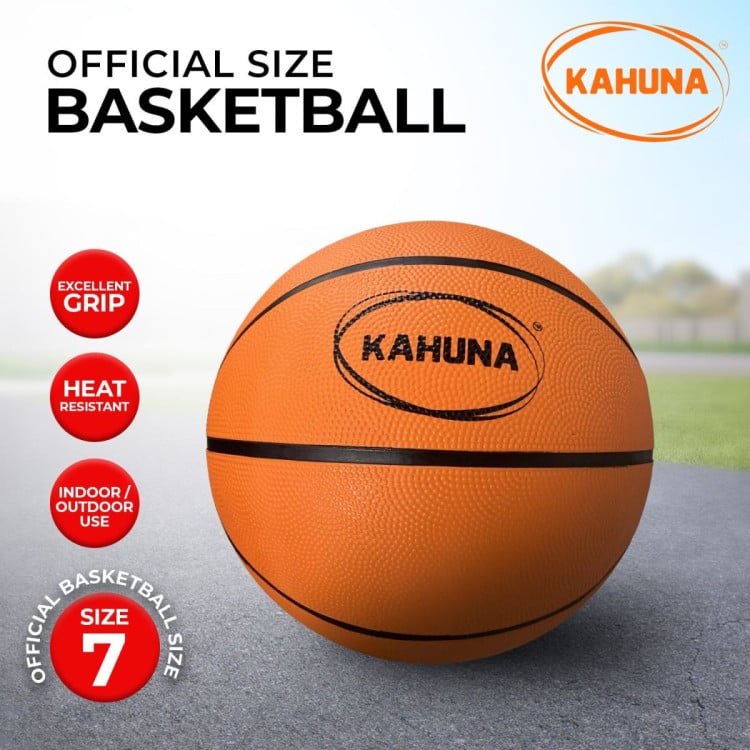 Kahuna Official Size 7 Standard Basketball - Rubberized High Grip Ball for Indoor Outdoor Training & Court Play image 11