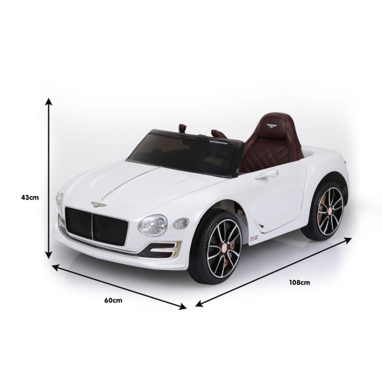 Bentley Exp 12 Speed 6E Licensed Kids Ride On Electric Car Remote Control - White image 12