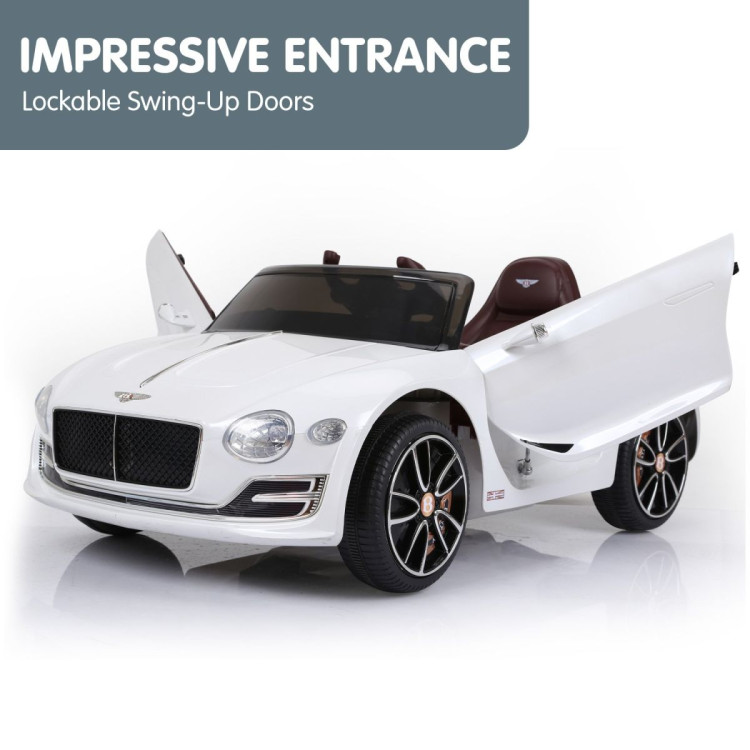 Bentley Exp 12 Speed 6E Licensed Kids Ride On Electric Car Remote Control - White image 8