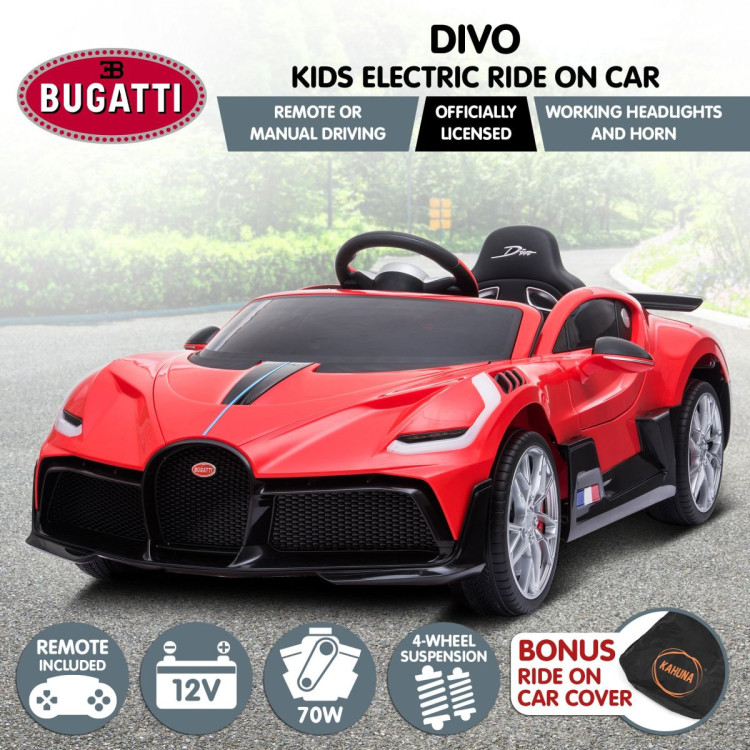 Licensed Bugatti Divo Kids Ride-on Car HL338 - Red image 3