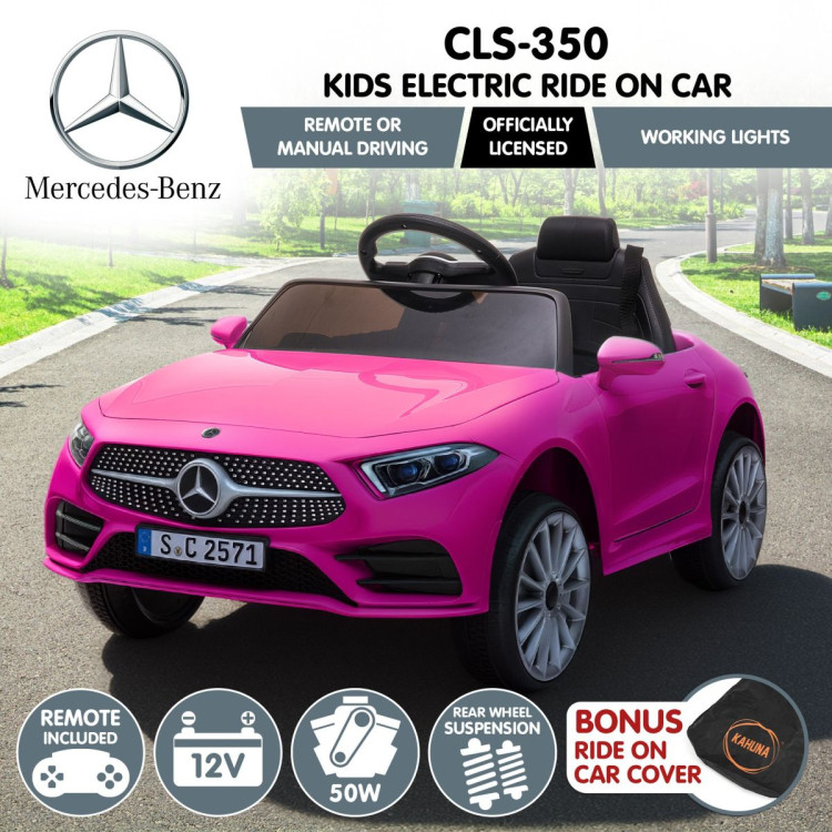 Kahuna Mercedes Benz CLS 350 Kids Electric Ride On Car with Remote Control - Pink image 3