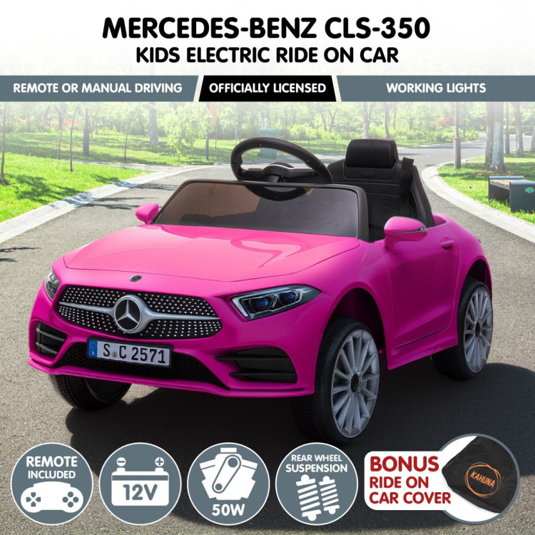 Kahuna Mercedes Benz CLS 350 Kids Electric Ride On Car with Remote Control - Pink image 4