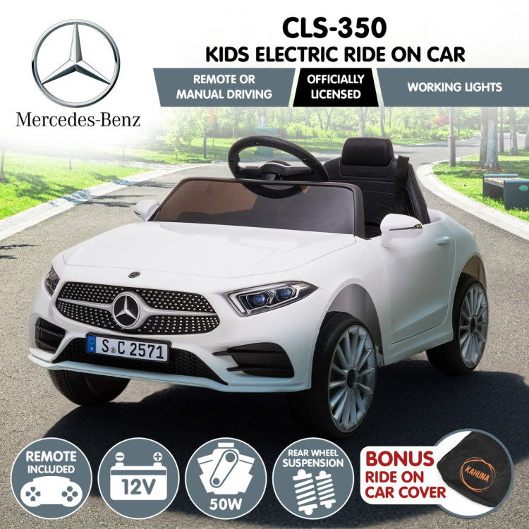 Kahuna Mercedes Benz CLS 350 Kids Electric Ride On Car with Remote Control - White image 14