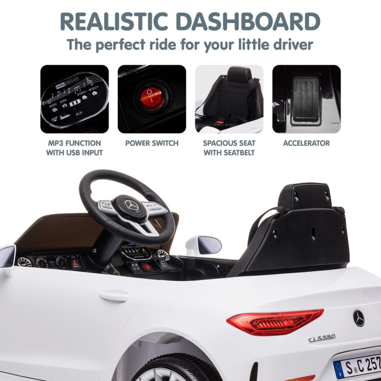 Kahuna Mercedes Benz CLS 350 Kids Electric Ride On Car with Remote Control - White image 10