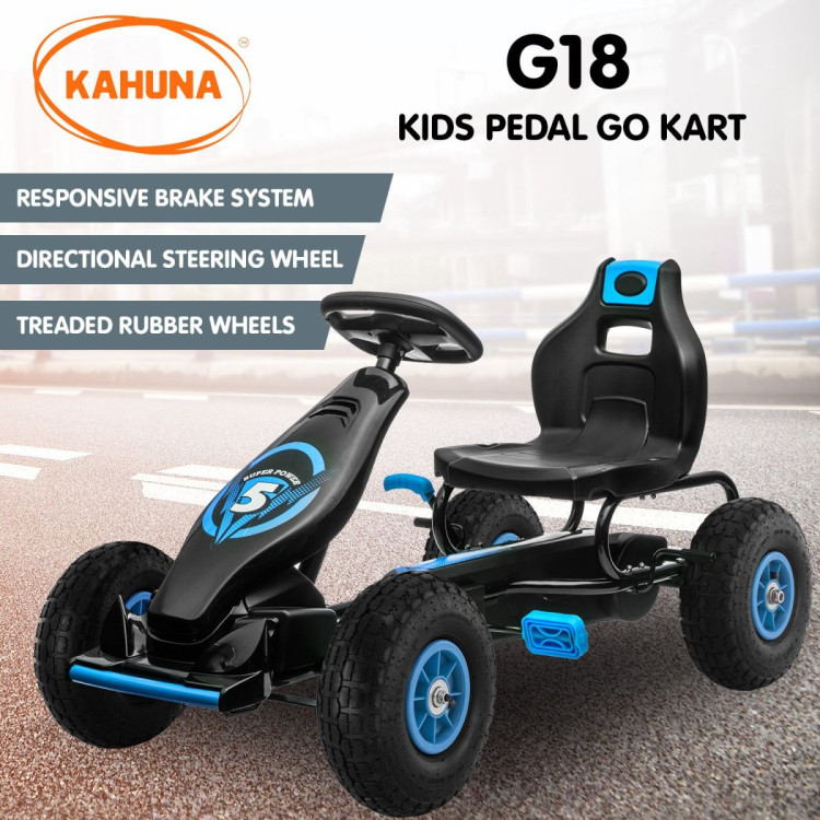 Kahuna G18 Kids Ride On Pedal Go Kart - Blue image 3
