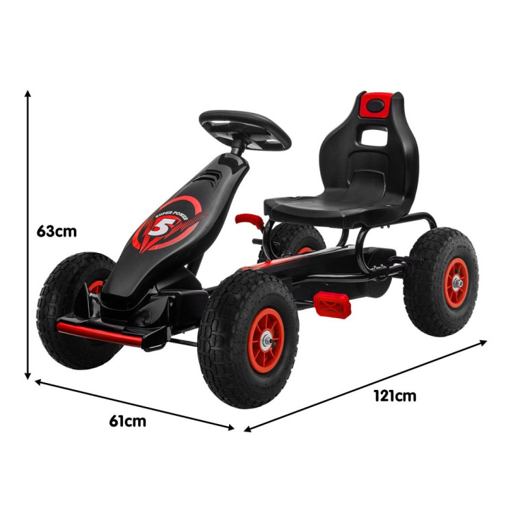 Kahuna G18 Kids Ride On Pedal Powered Go Kart Racing Style - Red image 11