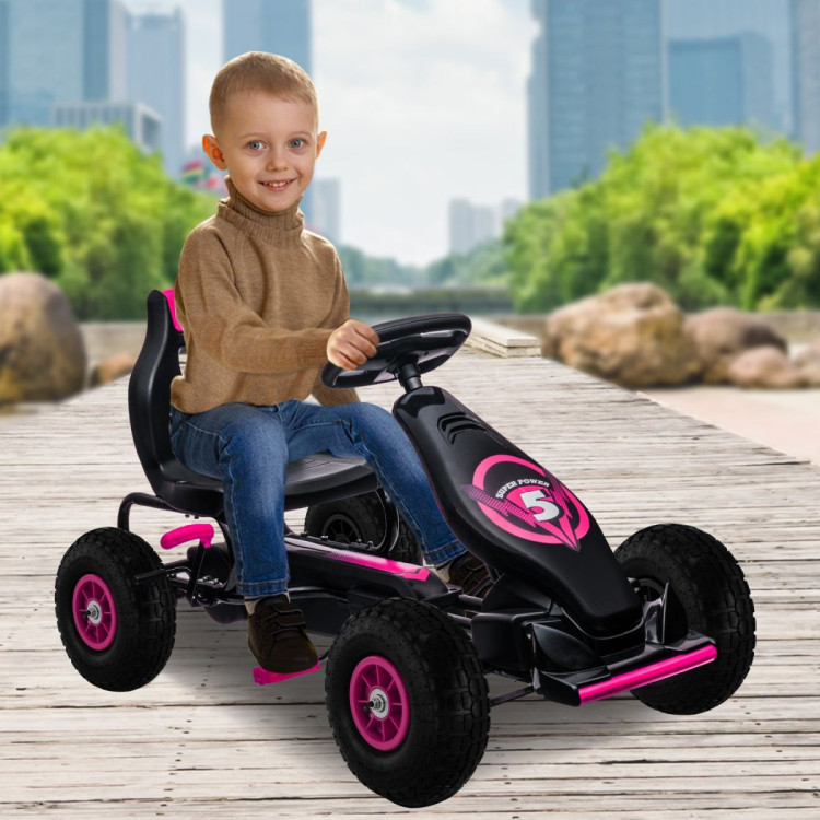 Kahuna G18 Kids Ride On Pedal Go Kart - Rose Pink image 5