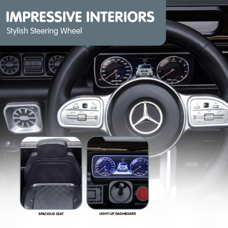 Mercedes Benz AMG G63 Licensed Kids Ride On Electric Car Remote Control - Black image 4