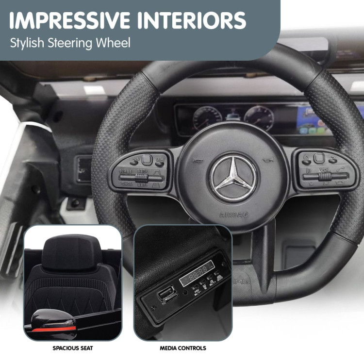 Mercedes Benz AMG G63 Licensed Kids Ride On Electric Car Remote Control - Black image 5