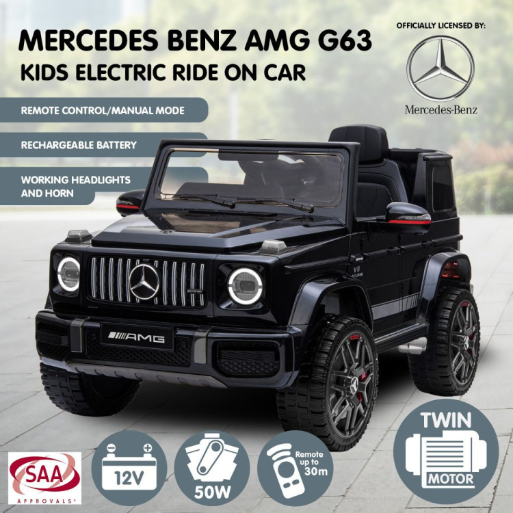 Mercedes Benz AMG G63 Licensed Kids Ride On Electric Car Remote Control - Black image 13