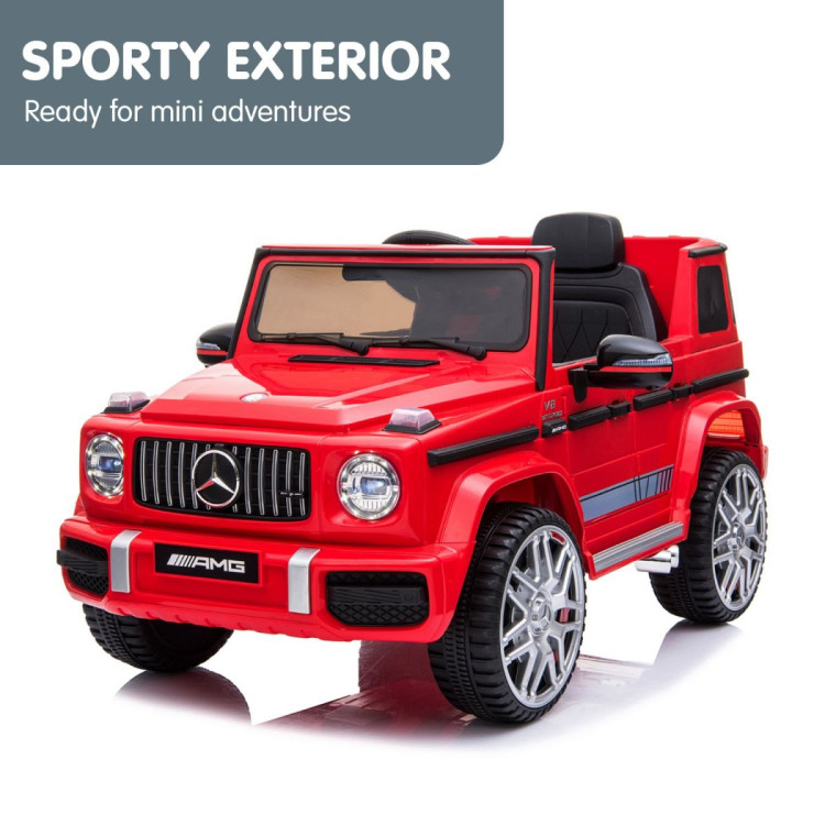 Mercedes Benz AMG G63 Licensed Kids Ride On Electric Car Remote Control - Red image 3