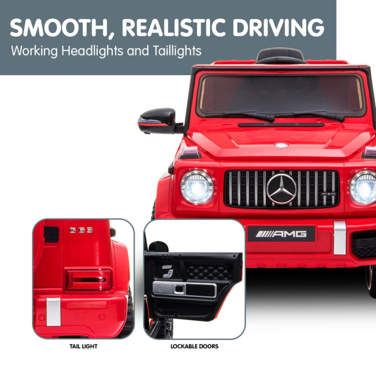 Mercedes Benz AMG G63 Licensed Kids Ride On Electric Car Remote Control - Red image 6