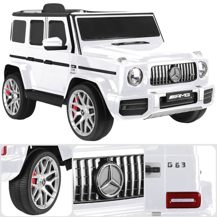 Kahuna Mercedes Benz AMG G63 Kids Electric Ride On Car w/ Remote Control - White image 7
