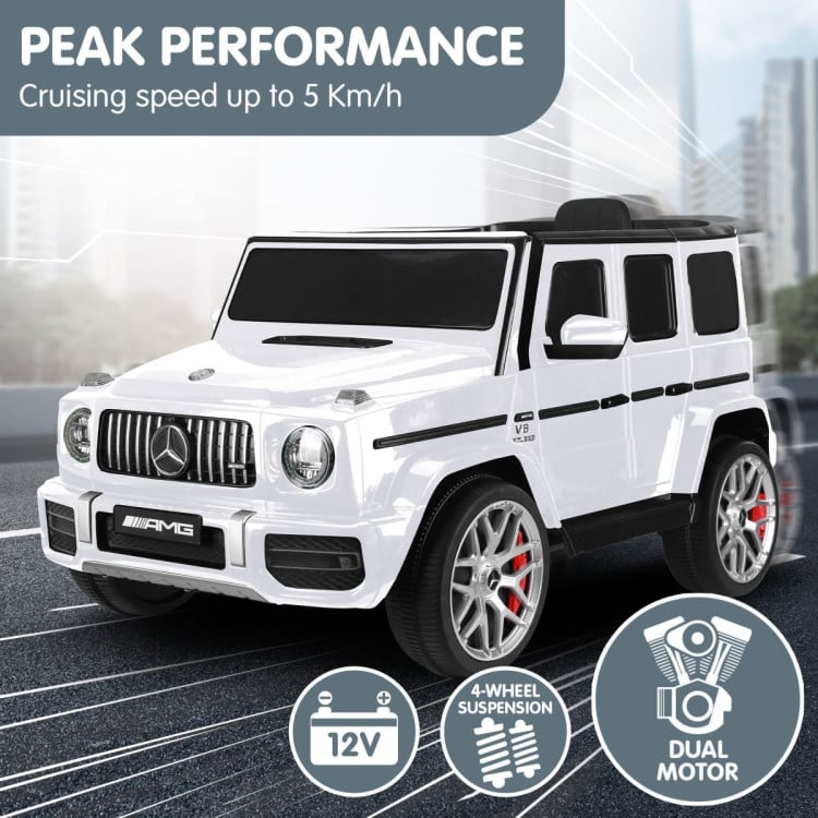 Kahuna Mercedes Benz AMG G63 Kids Electric Ride On Car w/ Remote Control - White image 11
