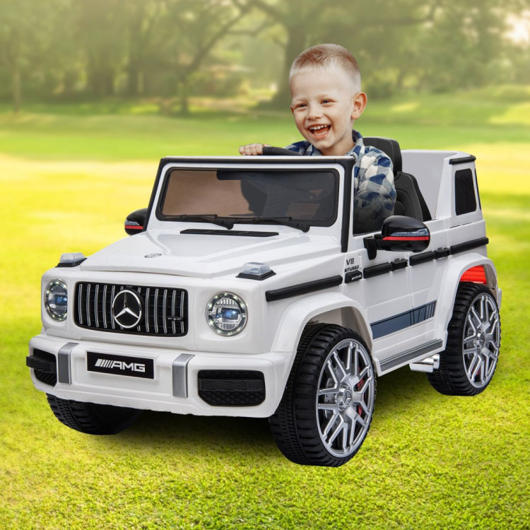 Mercedes Benz AMG G63 Licensed Kids Ride On Electric Car Remote Control - White image 12