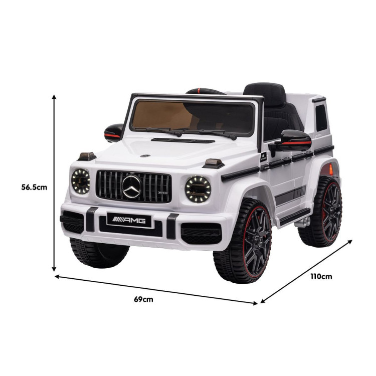 Mercedes Benz AMG G63 Licensed Kids Ride On Electric Car Remote Control - White image 3