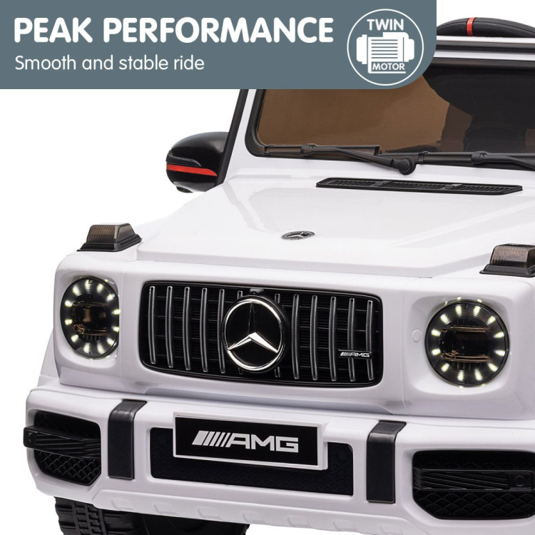 Mercedes Benz AMG G63 Licensed Kids Ride On Electric Car Remote Control - White image 9