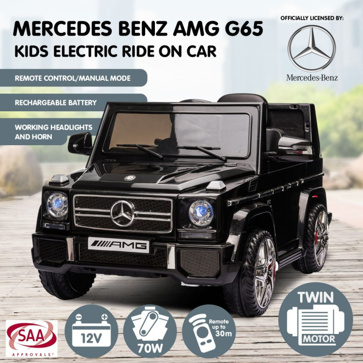 Mercedes Benz AMG G65 Licensed Kids Ride On Electric Car Remote Control - Black image 13