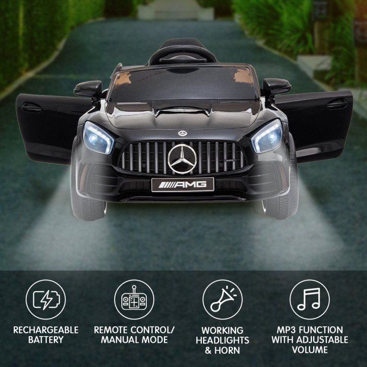 Mercedes Benz Licensed Kids Electric Ride On Car Remote Control Black image 3