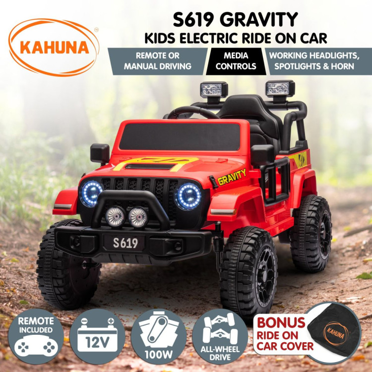 Kahuna S619 Gravity Kids Electric Ride On Car - Red image 3