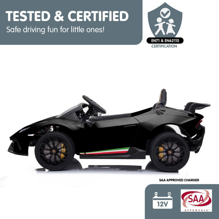Lamborghini Performante Kids Electric Ride On Car Remote Control - Black image 11