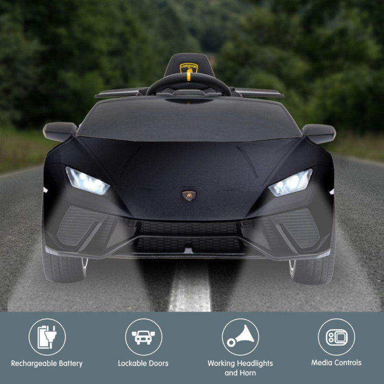 Lamborghini Performante Kids Electric Ride On Car Remote Control - Black image 5