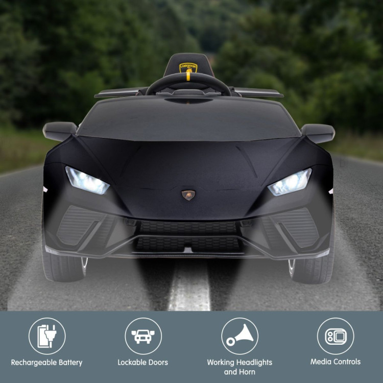 Lamborghini Performante Kids Electric Ride On Car Remote Control - Black image 4