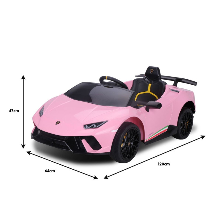 Lamborghini Performante Kids Electric Ride On Car Remote Control by Kahuna - Pink image 12