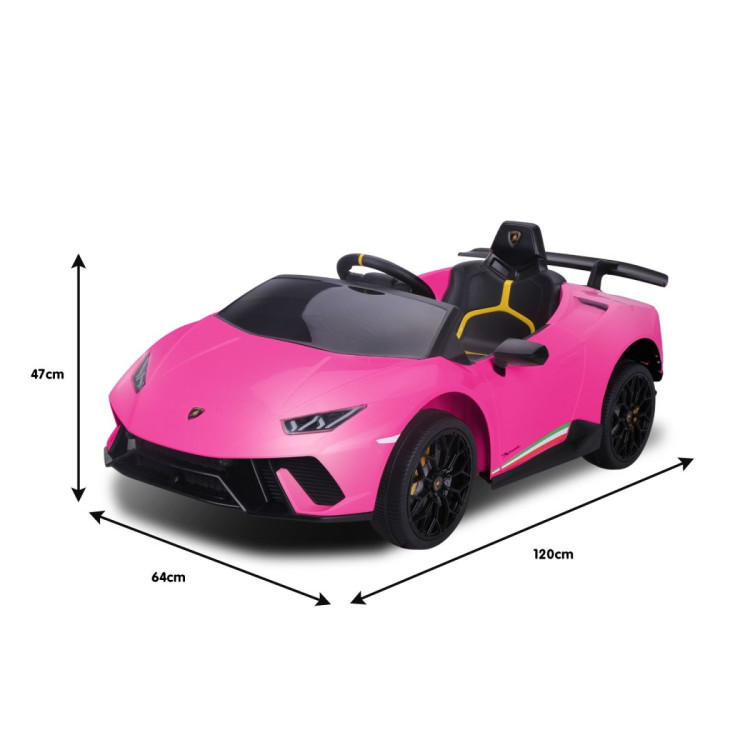 Lamborghini Performante Kids Electric Ride On Car Remote Control by Kahuna - Pink image 8