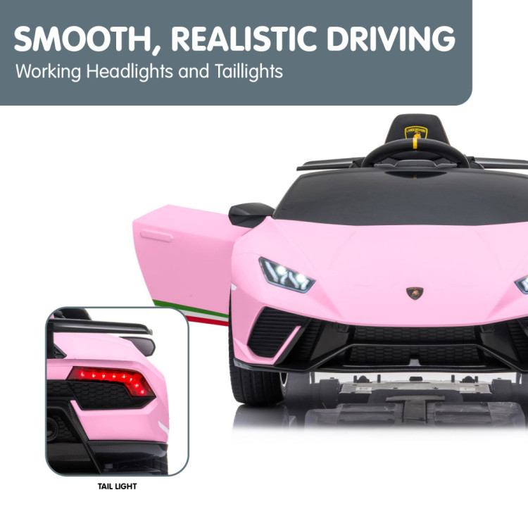 Lamborghini Performante Kids Electric Ride On Car Remote Control by Kahuna - Pink image 9