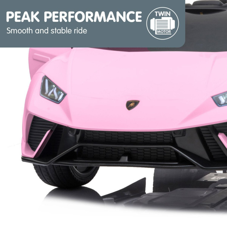 Lamborghini Performante Kids Electric Ride On Car Remote Control by Kahuna - Pink image 10
