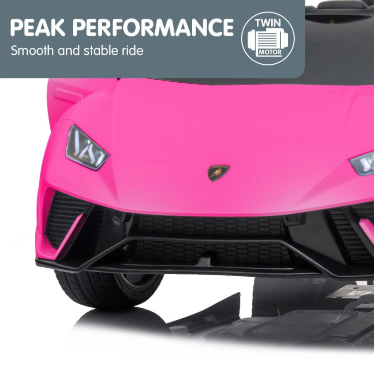 Lamborghini Performante Kids Electric Ride On Car Remote Control by Kahuna - Pink image 13