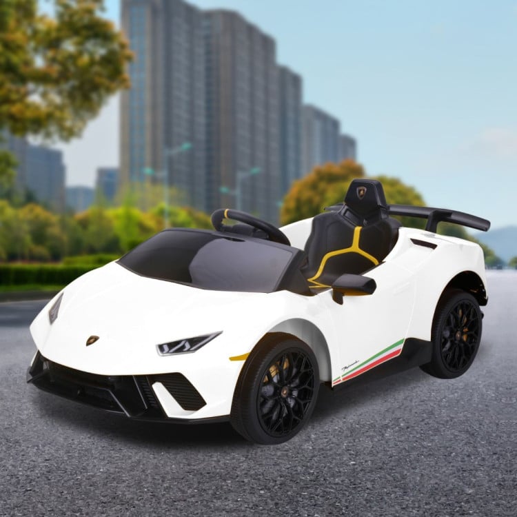 Lamborghini Performante Kids Electric Ride On Car Remote Control by Kahuna - White image 10