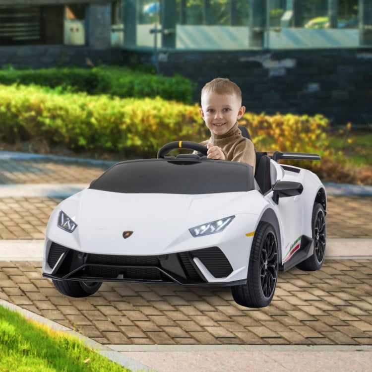 Lamborghini Performante Kids Electric Ride On Car Remote Control by Kahuna - White image 11