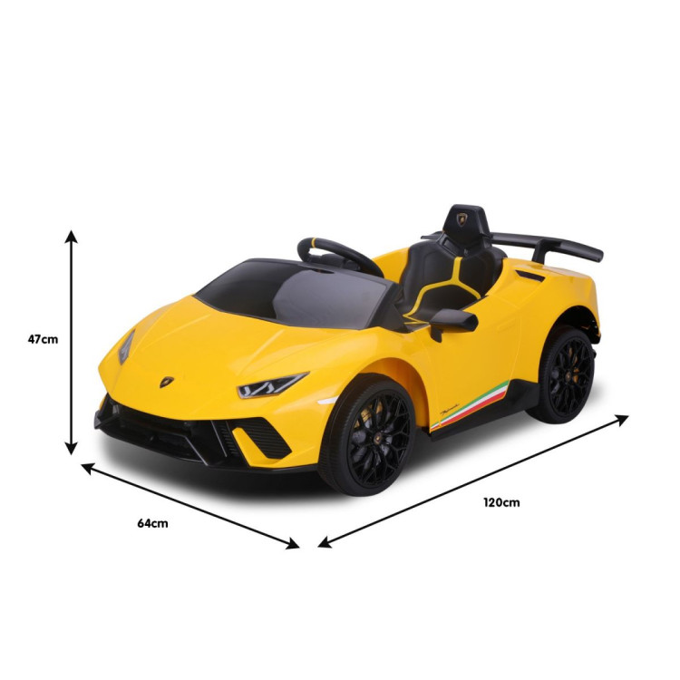Lamborghini Performante Kids Electric Ride On Car Remote Control - Yellow image 12
