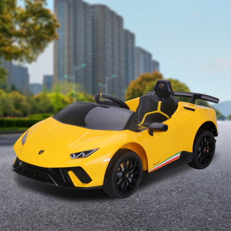 Lamborghini Performante Kids Electric Ride On Car Remote Control - Yellow image 13