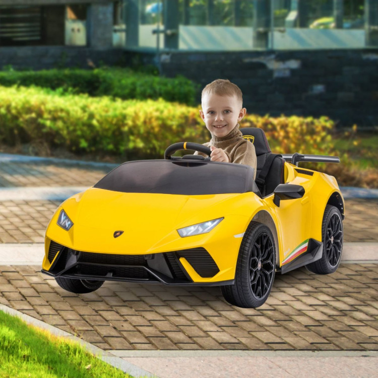 Lamborghini Performante Kids Electric Ride On Car Remote Control - Yellow image 11