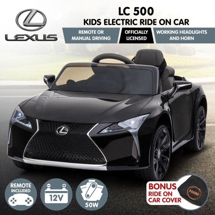 Authorised Lexus LC 500 Kids Electric Ride On Car - Black image 2