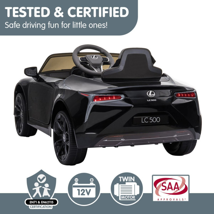 Authorised Lexus LC 500 Kids Electric Ride On Car - Black image 10