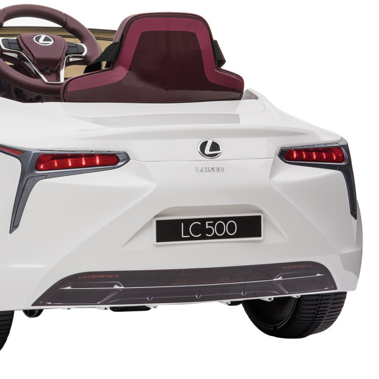 Authorised Lexus LC 500 Kids Electric Ride On Car - White image 5