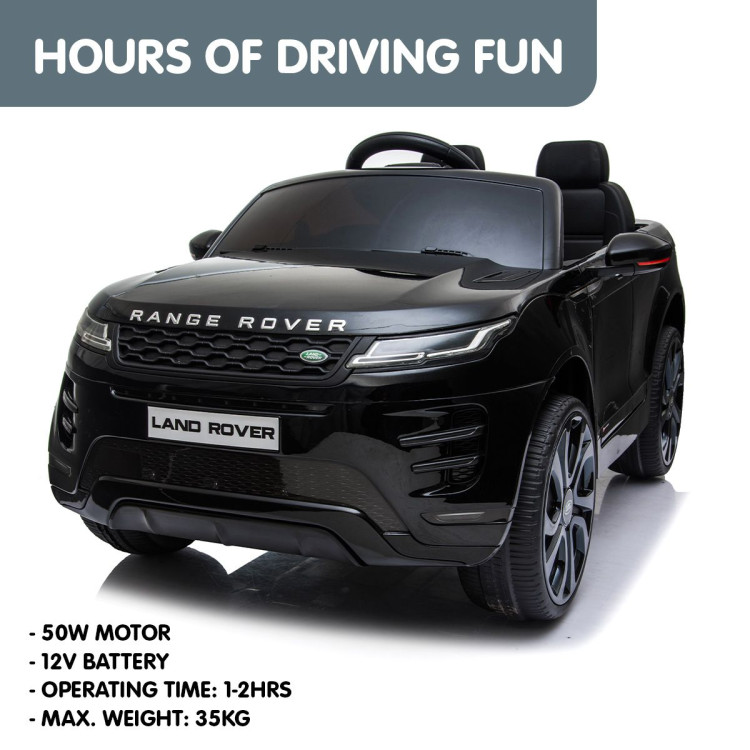 Land Rover Licensed Kids Electric Ride On Car Remote Control - Black image 12