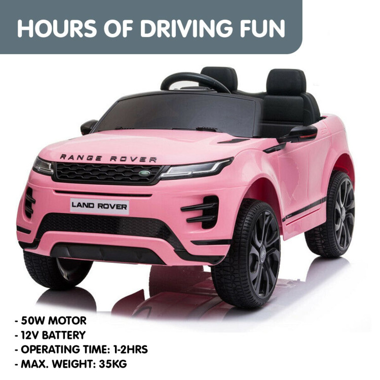 Land Rover Licensed Kids Electric Ride On Car Remote Control - Pink image 12