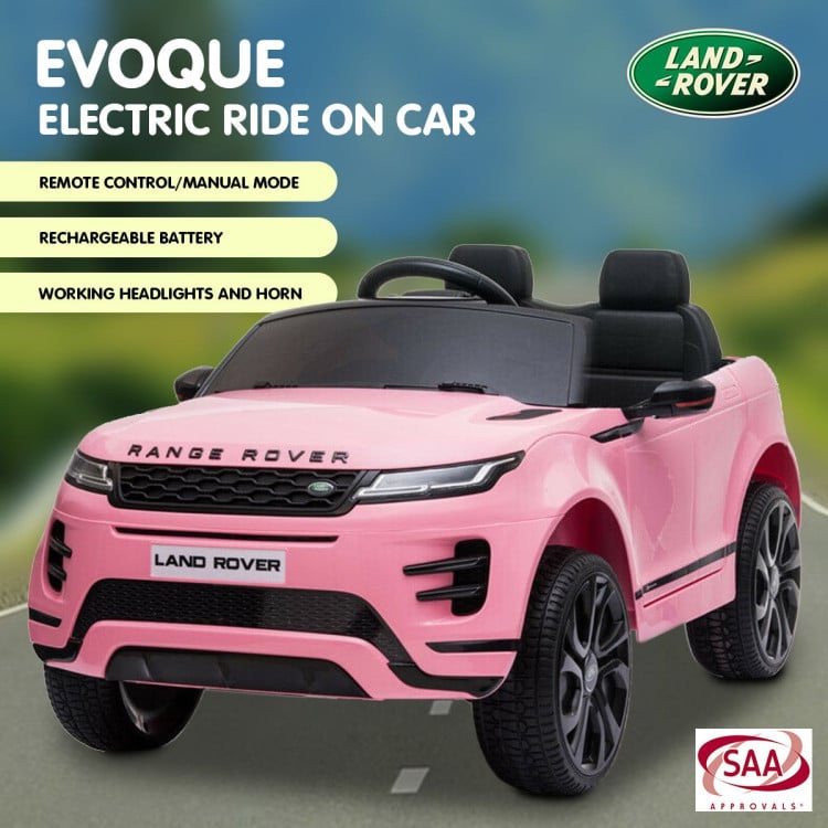 Land Rover Licensed Kids Electric Ride On Car Remote Control - Pink image 2